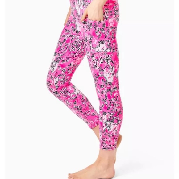 Lilly Pulitzer Mid Rise Legging “Purposefully Pink”, Sz S - Picture 4 of 5